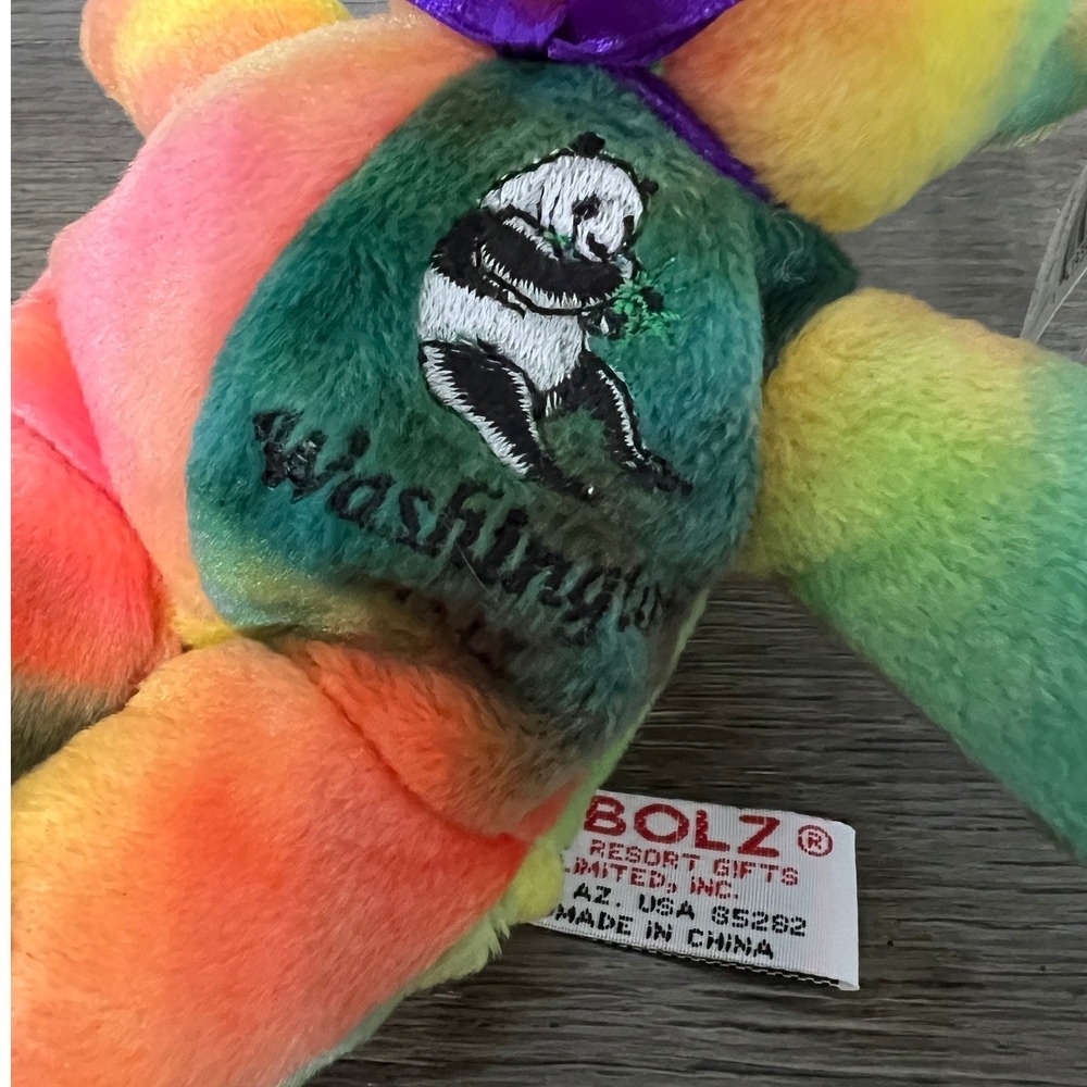 Symbollz Washington DC Panda Teddy Bear Plush Rainbow Souvenir Nations Capital - Picture 3 of 6